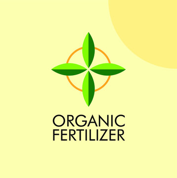 organic fertilizer logo icon with simple shape symbol. Good use for application and farming assets