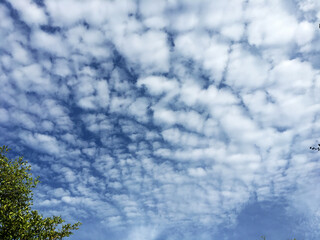 blue sky with beautiful natural white clouds