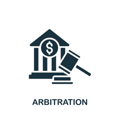 Arbitration icon. Simple element from banking collection. Creative Arbitration icon for web design, templates, infographics and more - obrazy, fototapety, plakaty