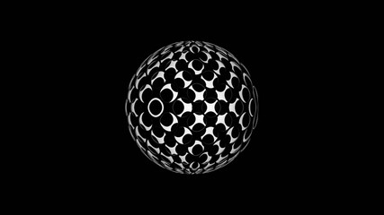 sphere on a black background