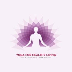 Yoga For Healthy Living - International Yoga Day Banner