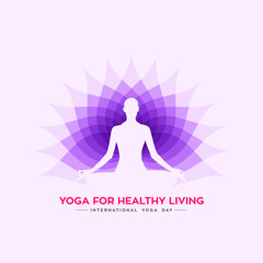 Yoga For Healthy Living - International Yoga Day Banner