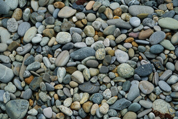 Stones. Texture of gray. Natural background. The beach and shore. Wallpaper. headpiece. High quality photo