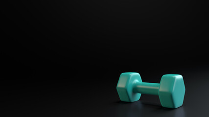 3D illustration weights for lifting in the gym or at home workout get strong and fit muscular body athletic lift weight enjoy sport recreation healthy training hard activity exercise daily  background