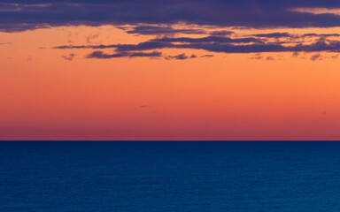 sunset over the sea
