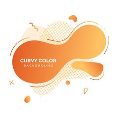 Modern liquid abstract element graphic gradient flat style design fluid vector colorful illustration banner simple shape template for logo, presentation, flyer, isolated on white background.