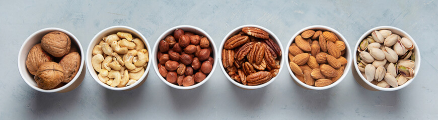 Different types of Nuts in ecofriendly cups
