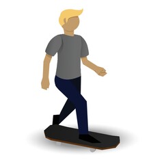 Boy on skateboard