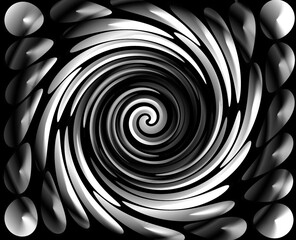 swirling black and white background