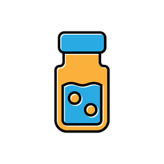 injection fluid filled outline icon vector design