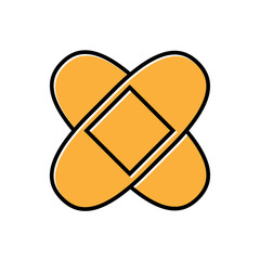 plaster infection filled outline icon vector design