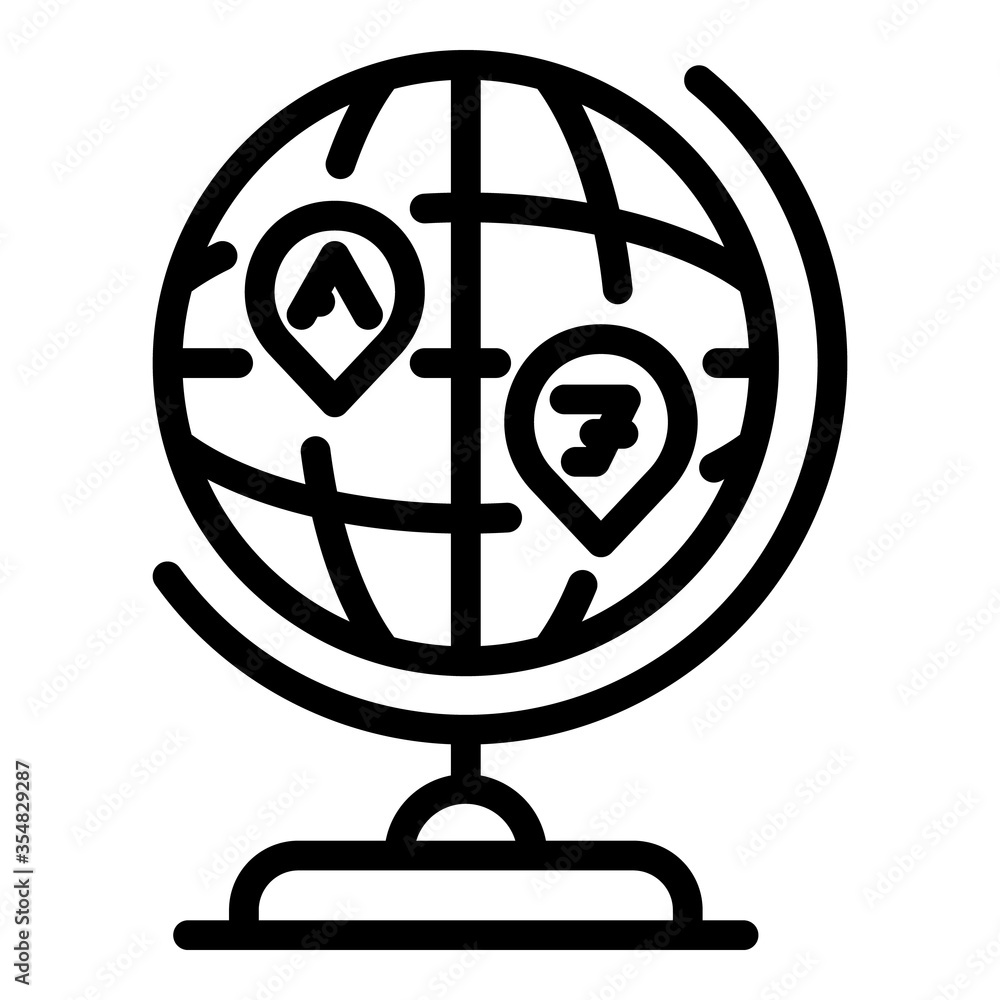 Poster global speech translator icon. outline global speech translator vector icon for web design isolated 