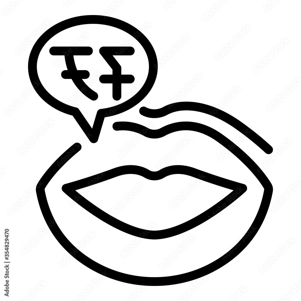 Poster speech translator icon. outline speech translator vector icon for web design isolated on white backg