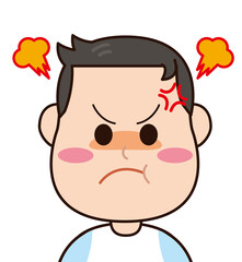 怒る　男性