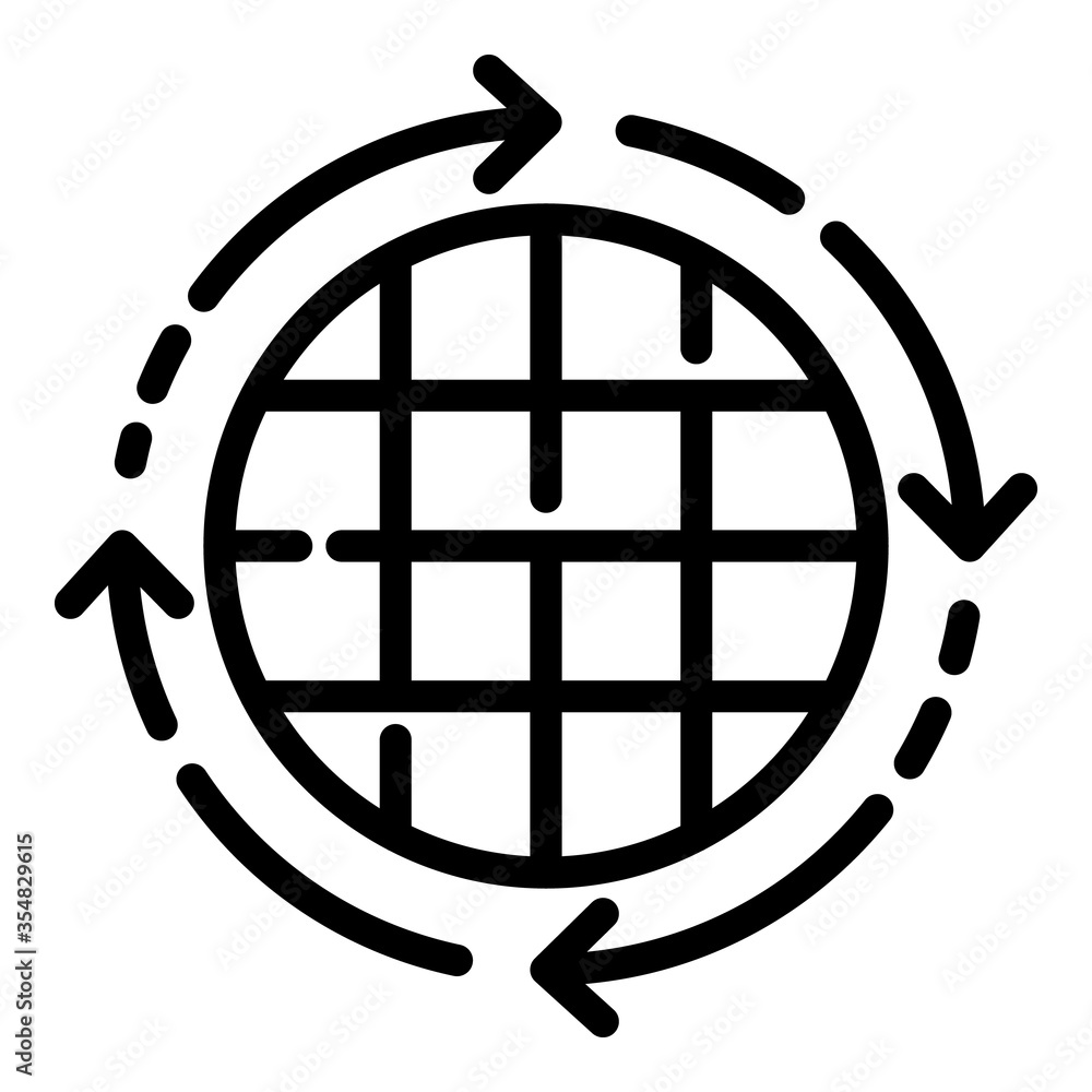 Poster global translator activity icon. outline global translator activity vector icon for web design isola