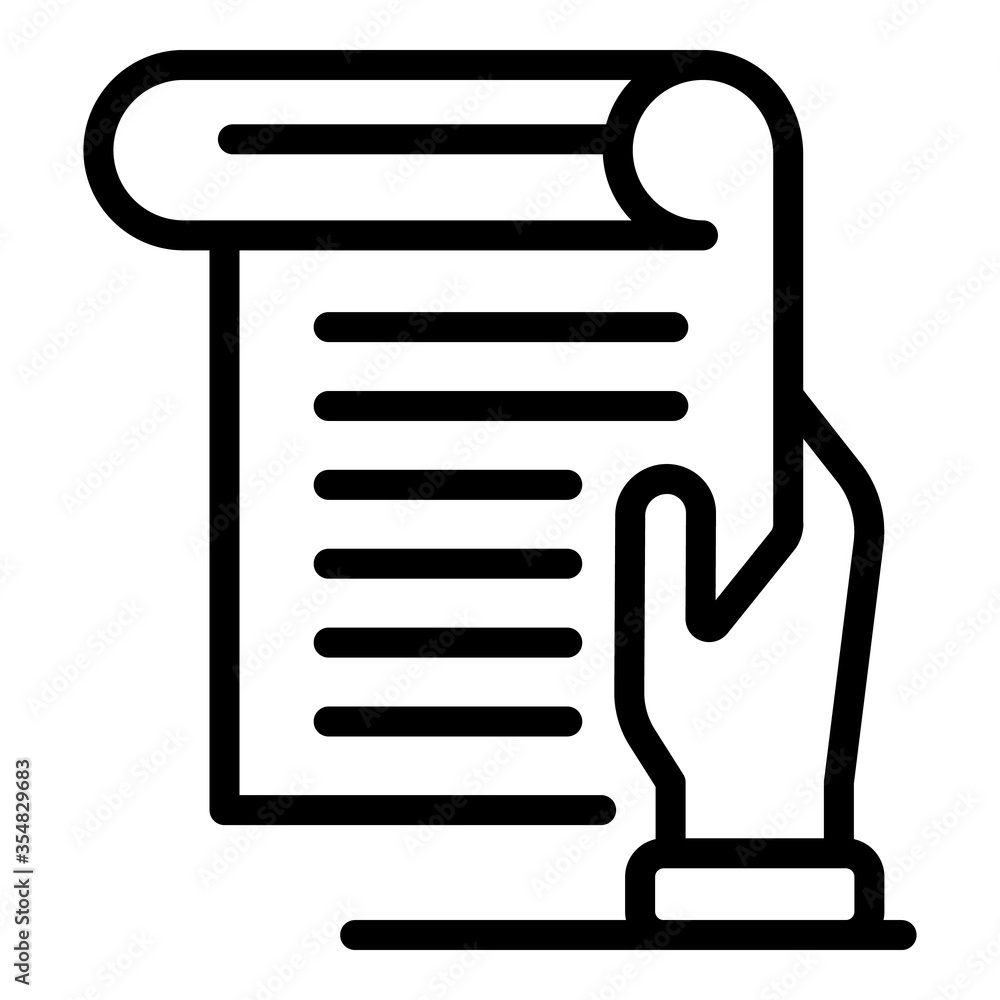 Poster take translator paper documents icon. outline take translator paper documents vector icon for web de