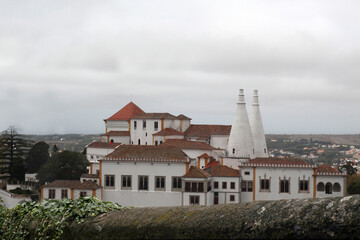 Portugal Palace with chimneys cintra
