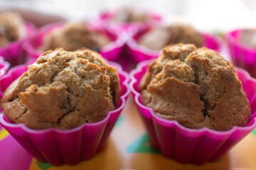 Muffins de plátano y nueces