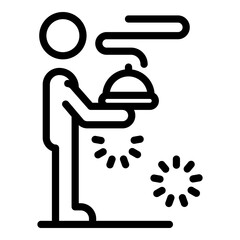 Obraz premium Butler icon. Outline butler vector icon for web design isolated on white background