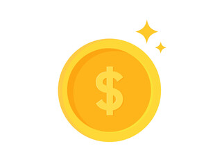 Coin vector design. Vector gold coin vector illustration. Money vector design. 
