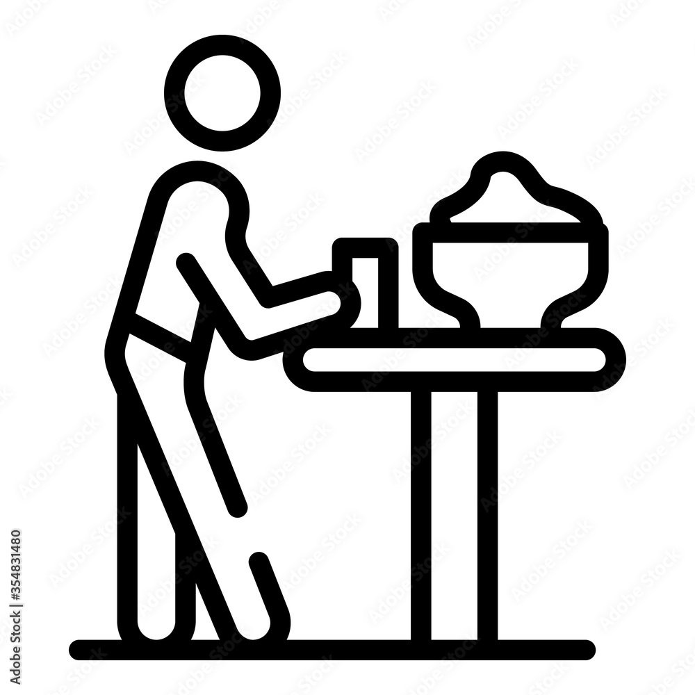 Poster butler bar table icon. outline butler bar table vector icon for web design isolated on white backgro