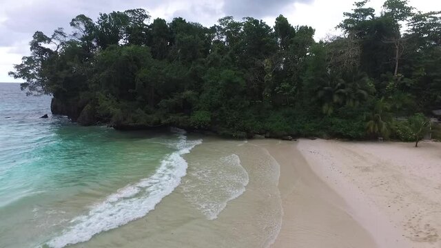 Aerial of Frenchman's Cove beach in Jamaica