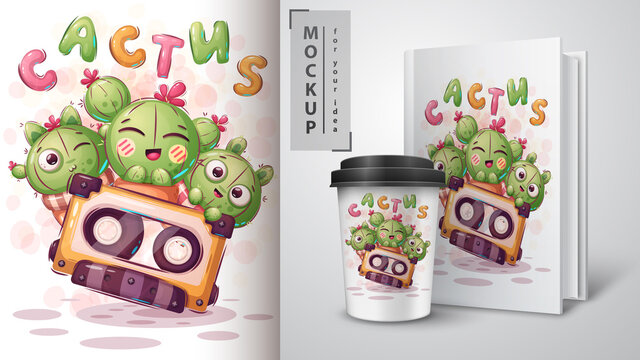 Sweet cactus poster and merchandising