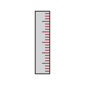gray ruler with red markings clip art preview