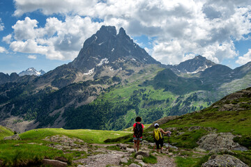 Fototapeta na wymiar Pic du Midi Ossau in the french Pyrenees mountains