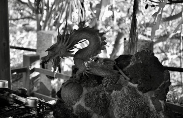 那古観音、手水舎の龍