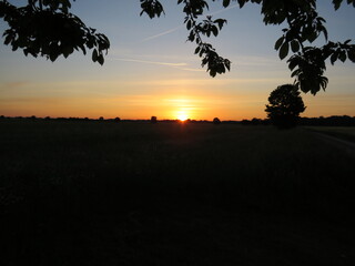 Sonnenaufgang in Bayern, Deutschland