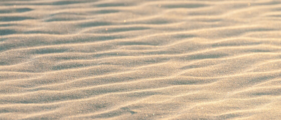 Bannière de texture de sable sec ondulé par les vagues