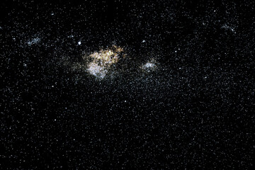 Fototapeta na wymiar Stars and galaxy outer space sky night universe black starry background of shiny starfield 