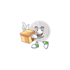 cartoon design style of compact disk having gift box
