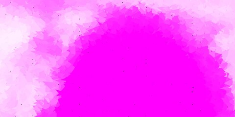 Light purple, pink vector gradient polygon texture.