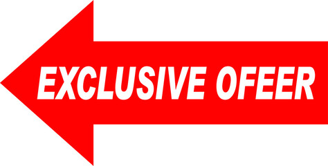 Red Vector Banner exclusive offer
