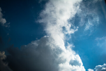 Naklejka na ściany i meble Natural clear sky and clouds at Cherrapunji in Meghalaya state of India, North East India 