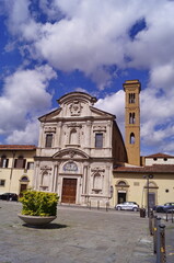 Florence during the covid-19 emergency, Ognissanti square, Italy