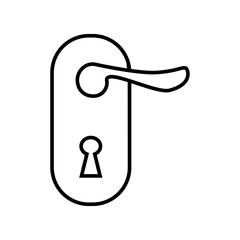 Door handle line icon