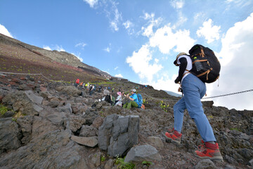 富士登山青空風景