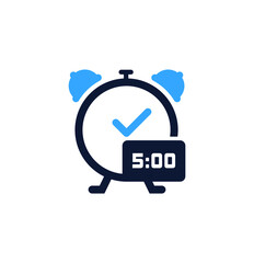 Alarm clock icon stock vector icon
