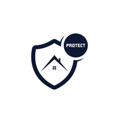 Home Security Icon Home Protection Vector Stock Vector Image.