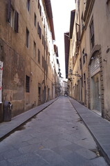 Obraz premium Florence during the covid-19 emergency, Parione street, Italy
