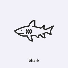 shark icon vector sign symbol