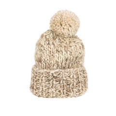 Knitted hat made of natural wool