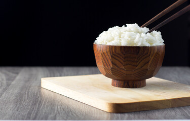 Thai Jasmine rise cooked ready to eat , good for healthy high carbohydrate