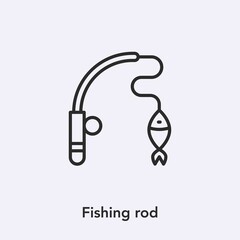 fishing rod icon vector sign symbol