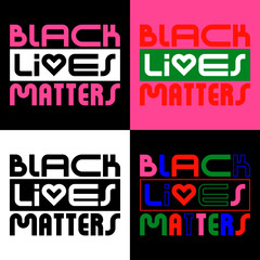 Black Lives Matter Typography Vector Poster