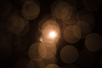 Lens Flare ,Sun Flare on black background object design.