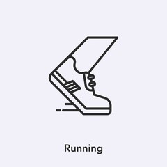 running with shoes icon vector sign symbol
